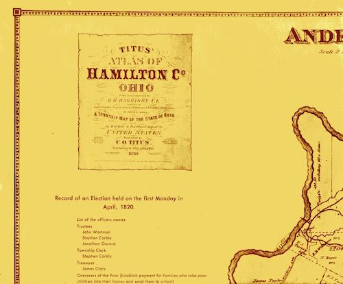 Map: Anderson Township, Titus Map of 1869 